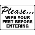 Accuform SAFETY SIGN PLEASE WIPE YOUR FEET MHSK922VA MHSK922VA